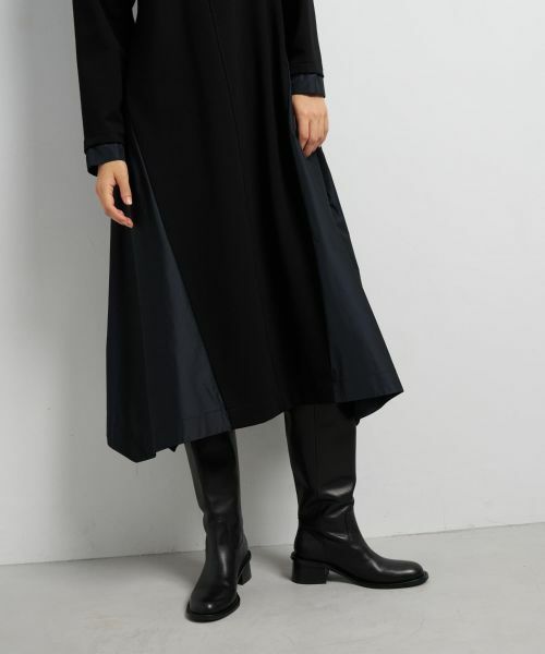 LANVIN en Bleu / ランバン オン ブルー ドレス | アシンメトリーヘムコンビワンピース | 詳細16