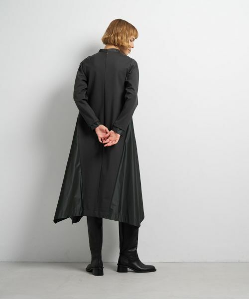 LANVIN en Bleu / ランバン オン ブルー ドレス | アシンメトリーヘムコンビワンピース | 詳細3