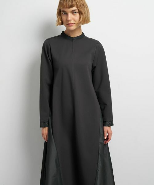 LANVIN en Bleu / ランバン オン ブルー ドレス | アシンメトリーヘムコンビワンピース | 詳細4