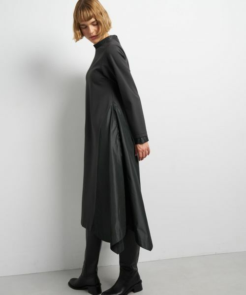 LANVIN en Bleu / ランバン オン ブルー ドレス | アシンメトリーヘムコンビワンピース | 詳細5