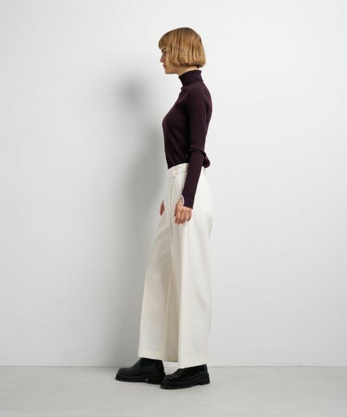 LANVIN en Bleu / ランバン オン ブルー その他パンツ | ダブルクロスワイドパンツ | 詳細18