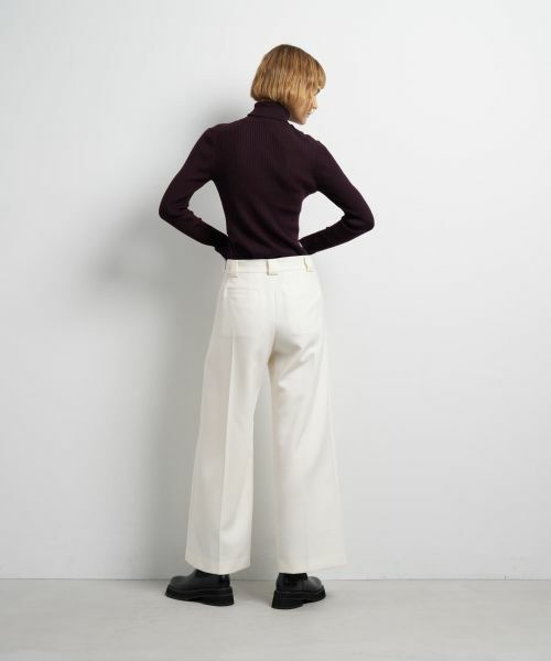 LANVIN en Bleu / ランバン オン ブルー その他パンツ | ダブルクロスワイドパンツ | 詳細19