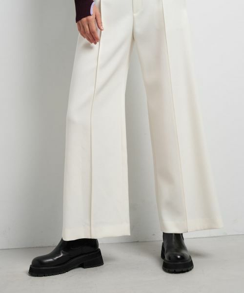 LANVIN en Bleu / ランバン オン ブルー その他パンツ | ダブルクロスワイドパンツ | 詳細24