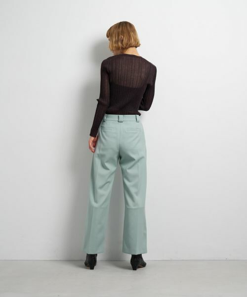 LANVIN en Bleu / ランバン オン ブルー その他パンツ | ダブルクロスワイドパンツ | 詳細3