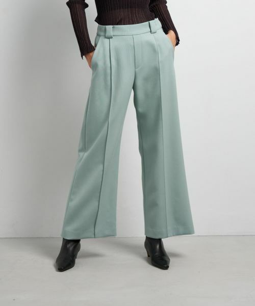 LANVIN en Bleu / ランバン オン ブルー その他パンツ | ダブルクロスワイドパンツ | 詳細4