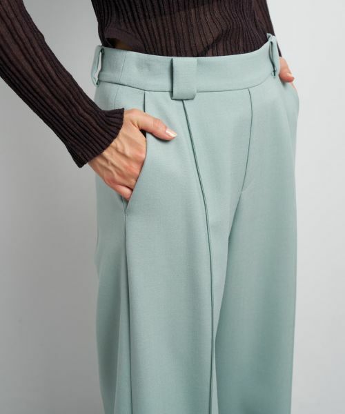 LANVIN en Bleu / ランバン オン ブルー その他パンツ | ダブルクロスワイドパンツ | 詳細7