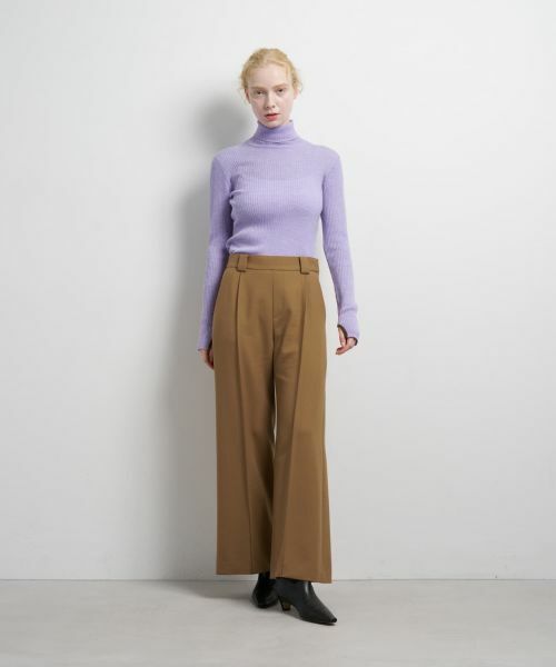 LANVIN en Bleu / ランバン オン ブルー その他パンツ | ダブルクロスワイドパンツ | 詳細9