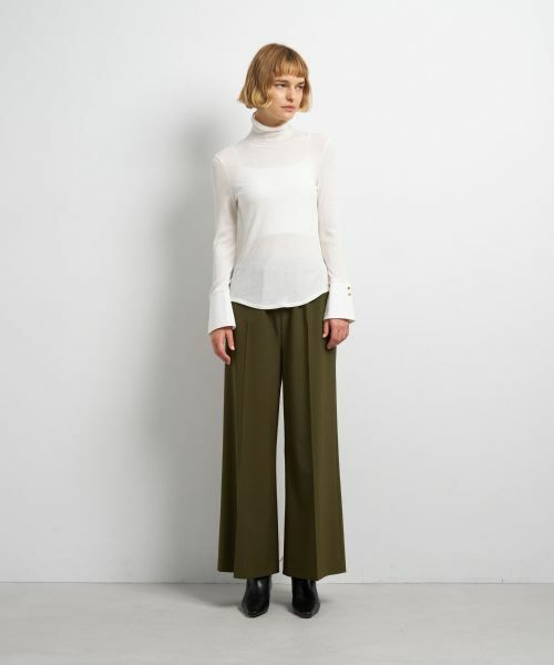 LANVIN en Bleu / ランバン オン ブルー Tシャツ | カシミヤシルクカフスコンビカットソー | 詳細1