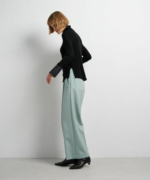 LANVIN en Bleu / ランバン オン ブルー Tシャツ | カシミヤシルクカフスコンビカットソー | 詳細10