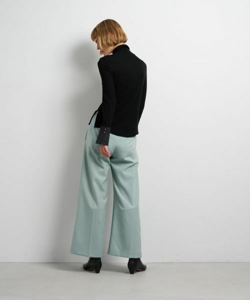 LANVIN en Bleu / ランバン オン ブルー Tシャツ | カシミヤシルクカフスコンビカットソー | 詳細11