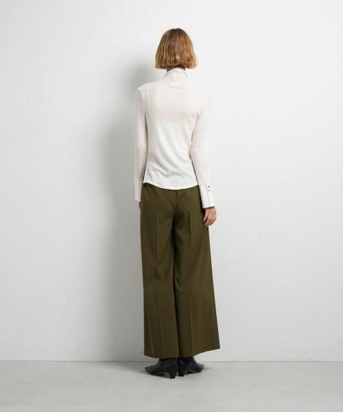 LANVIN en Bleu / ランバン オン ブルー Tシャツ | カシミヤシルクカフスコンビカットソー | 詳細3