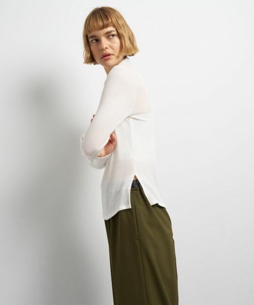 LANVIN en Bleu / ランバン オン ブルー Tシャツ | カシミヤシルクカフスコンビカットソー | 詳細5