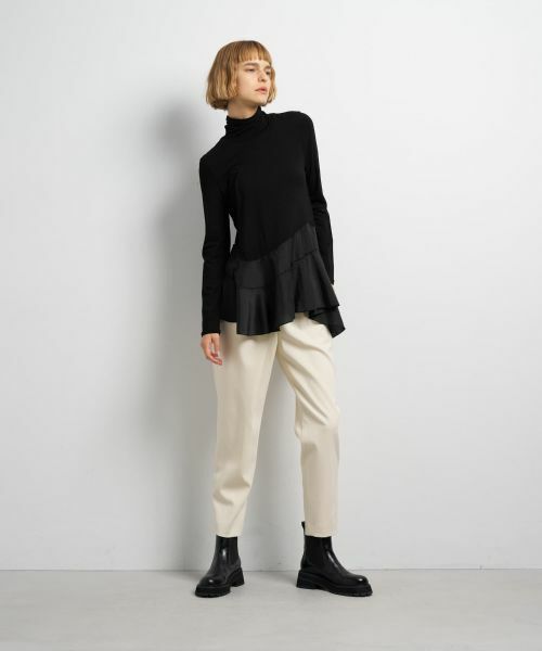 LANVIN en Bleu / ランバン オン ブルー Tシャツ | アシンメトリーヘムタートル | 詳細10