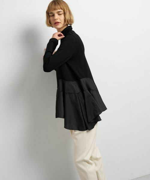 LANVIN en Bleu / ランバン オン ブルー Tシャツ | アシンメトリーヘムタートル | 詳細14