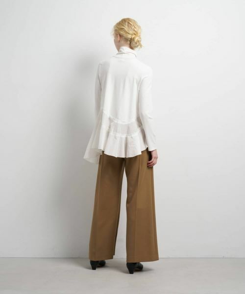 LANVIN en Bleu / ランバン オン ブルー Tシャツ | アシンメトリーヘムタートル | 詳細2