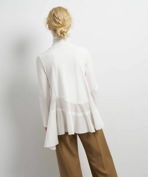 LANVIN en Bleu / ランバン オン ブルー Tシャツ | アシンメトリーヘムタートル | 詳細6