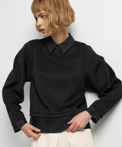 LANVIN en Bleu / ランバン オン ブルー Tシャツ | シャツカラーコンビカットソー