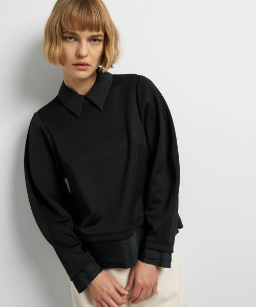 LANVIN en Bleu / ランバン オン ブルー Tシャツ | シャツカラーコンビカットソー | 詳細12