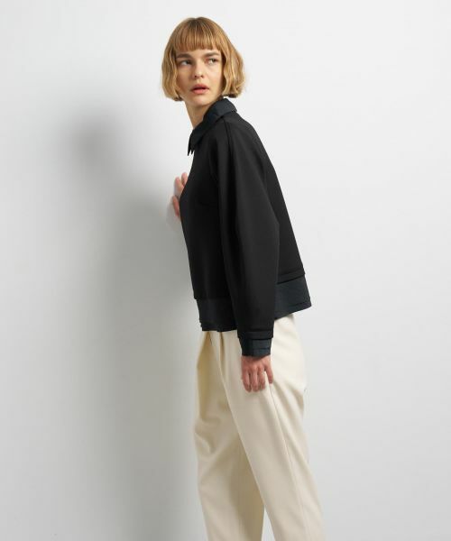 LANVIN en Bleu / ランバン オン ブルー Tシャツ | シャツカラーコンビカットソー | 詳細13