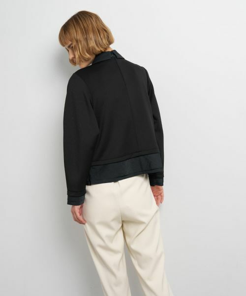 LANVIN en Bleu / ランバン オン ブルー Tシャツ | シャツカラーコンビカットソー | 詳細14