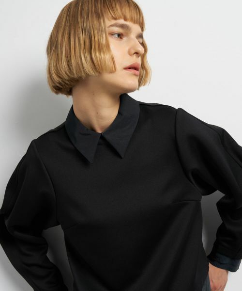 LANVIN en Bleu / ランバン オン ブルー Tシャツ | シャツカラーコンビカットソー | 詳細15