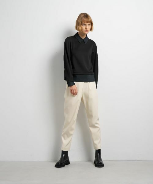 LANVIN en Bleu / ランバン オン ブルー Tシャツ | シャツカラーコンビカットソー | 詳細9