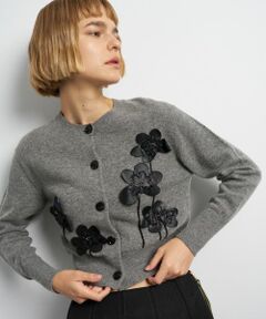 LANVIN en Bleu / ランバン オン ブルー カーディガン・ボレロ | フラワー刺繍カーディガン