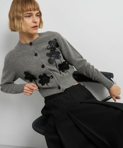 LANVIN en Bleu / ランバン オン ブルー カーディガン・ボレロ | フラワー刺繍カーディガン | 詳細8