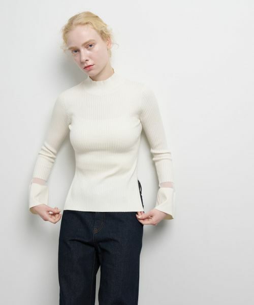 LANVIN en Bleu / ランバン オン ブルー ニット・セーター | シアーポイントカフスリブニット | 詳細12