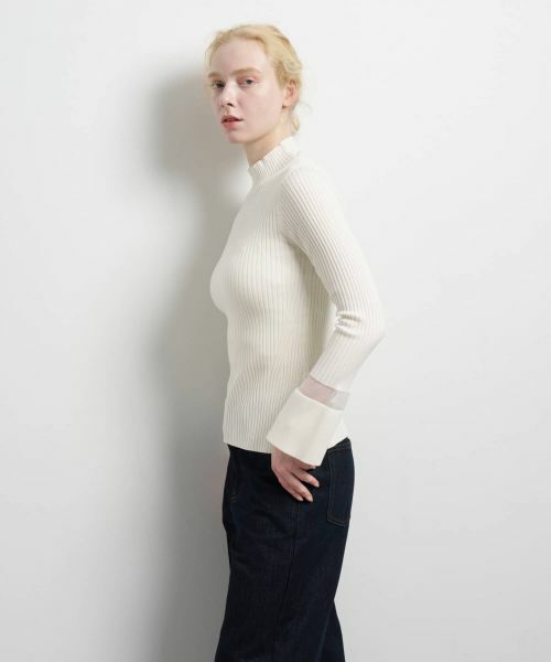 LANVIN en Bleu / ランバン オン ブルー ニット・セーター | シアーポイントカフスリブニット | 詳細13