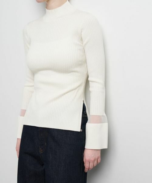 LANVIN en Bleu / ランバン オン ブルー ニット・セーター | シアーポイントカフスリブニット | 詳細16