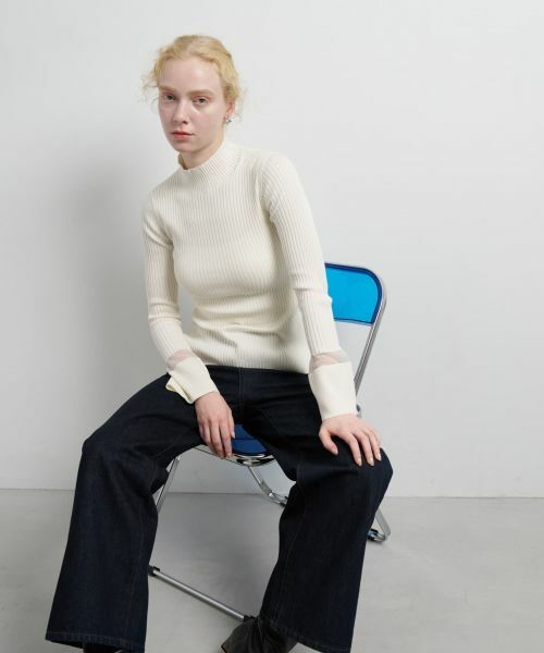 LANVIN en Bleu / ランバン オン ブルー ニット・セーター | シアーポイントカフスリブニット | 詳細17