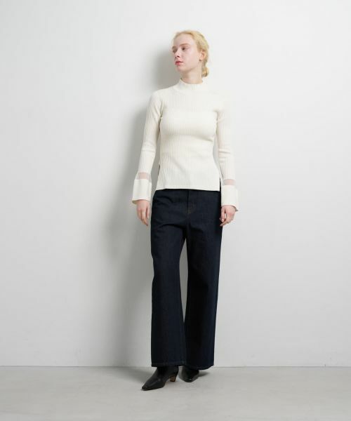 LANVIN en Bleu / ランバン オン ブルー ニット・セーター | シアーポイントカフスリブニット | 詳細9