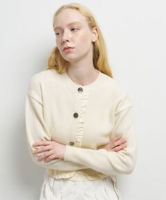 LANVIN en Bleu / ランバン オン ブルー カーディガン・ボレロ | タフタトリムニットカーディガン