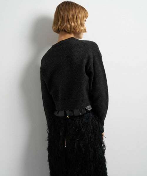 LANVIN en Bleu / ランバン オン ブルー カーディガン・ボレロ | タフタトリムニットカーディガン | 詳細14