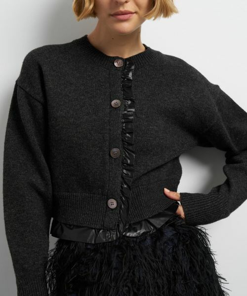 LANVIN en Bleu / ランバン オン ブルー カーディガン・ボレロ | タフタトリムニットカーディガン | 詳細15