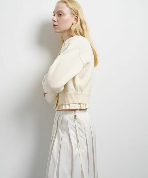 LANVIN en Bleu / ランバン オン ブルー カーディガン・ボレロ | タフタトリムニットカーディガン | 詳細5