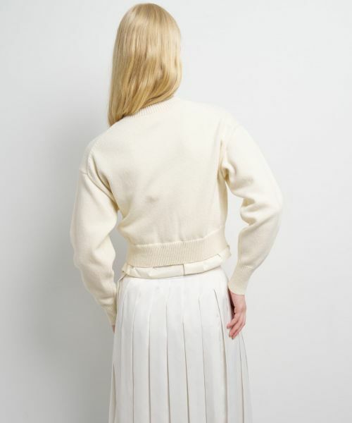 LANVIN en Bleu / ランバン オン ブルー カーディガン・ボレロ | タフタトリムニットカーディガン | 詳細6