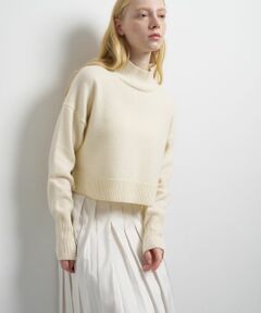 LANVIN en Bleu / ランバン オン ブルー ニット・セーター | メランジクロップドハイネックニット