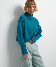 LANVIN en Bleu / ランバン オン ブルー ニット・セーター | メランジクロップドハイネックニット