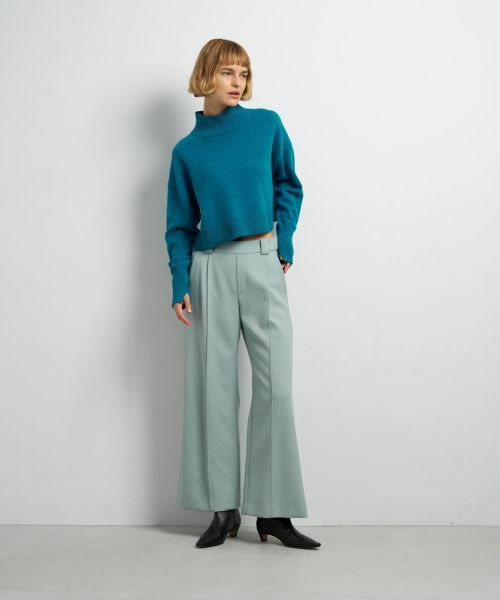 LANVIN en Bleu / ランバン オン ブルー ニット・セーター | メランジクロップドハイネックニット | 詳細1