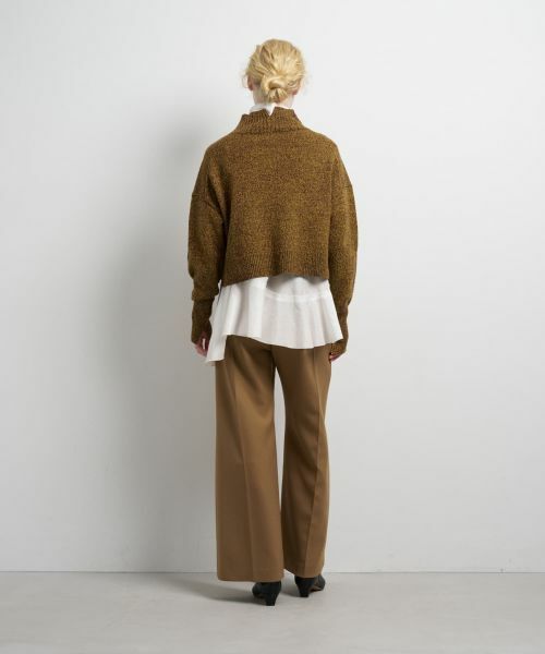 LANVIN en Bleu / ランバン オン ブルー ニット・セーター | メランジクロップドハイネックニット | 詳細10