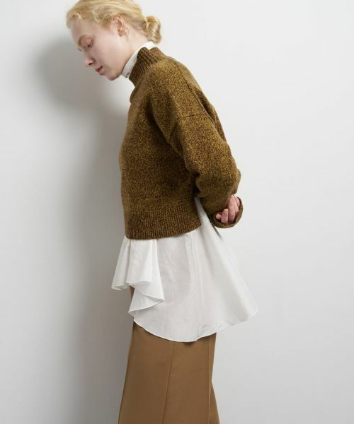 LANVIN en Bleu / ランバン オン ブルー ニット・セーター | メランジクロップドハイネックニット | 詳細12