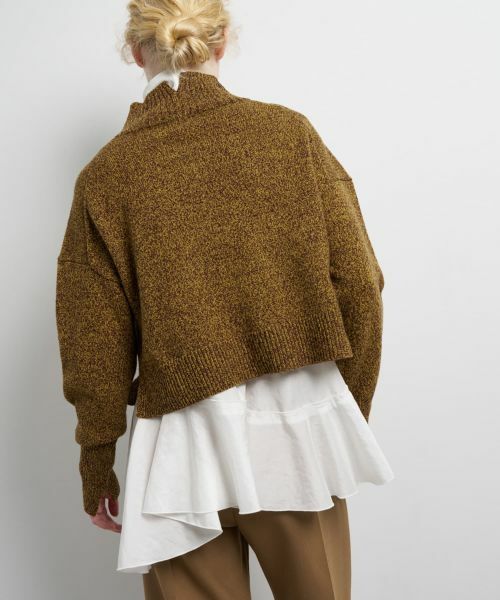 LANVIN en Bleu / ランバン オン ブルー ニット・セーター | メランジクロップドハイネックニット | 詳細13