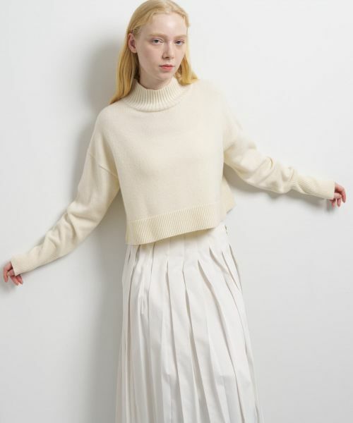 LANVIN en Bleu / ランバン オン ブルー ニット・セーター | メランジクロップドハイネックニット | 詳細20