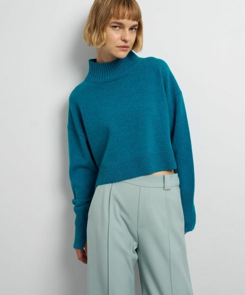 LANVIN en Bleu / ランバン オン ブルー ニット・セーター | メランジクロップドハイネックニット | 詳細4