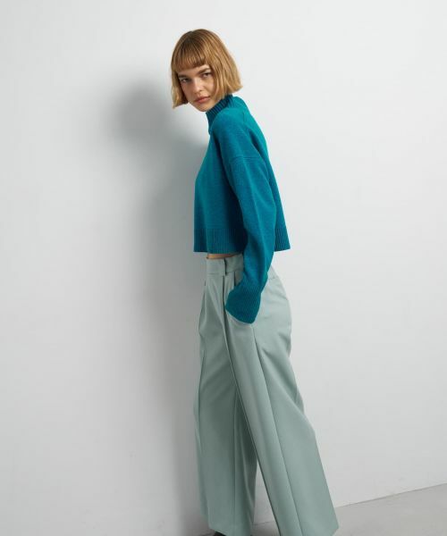 LANVIN en Bleu / ランバン オン ブルー ニット・セーター | メランジクロップドハイネックニット | 詳細5