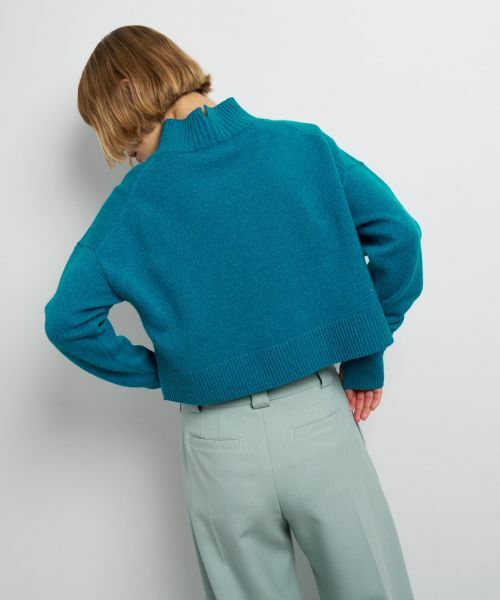 LANVIN en Bleu / ランバン オン ブルー ニット・セーター | メランジクロップドハイネックニット | 詳細6