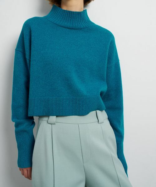 LANVIN en Bleu / ランバン オン ブルー ニット・セーター | メランジクロップドハイネックニット | 詳細7