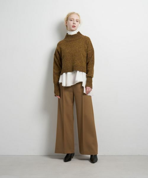 LANVIN en Bleu / ランバン オン ブルー ニット・セーター | メランジクロップドハイネックニット | 詳細8